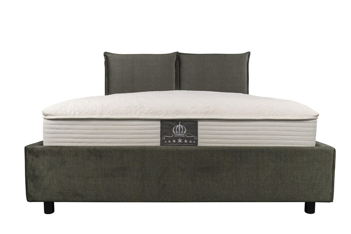 Pat Tapitat, 160/200 cm,  - verde, Modern, lemn/textil (160/200cm) - Hom`in