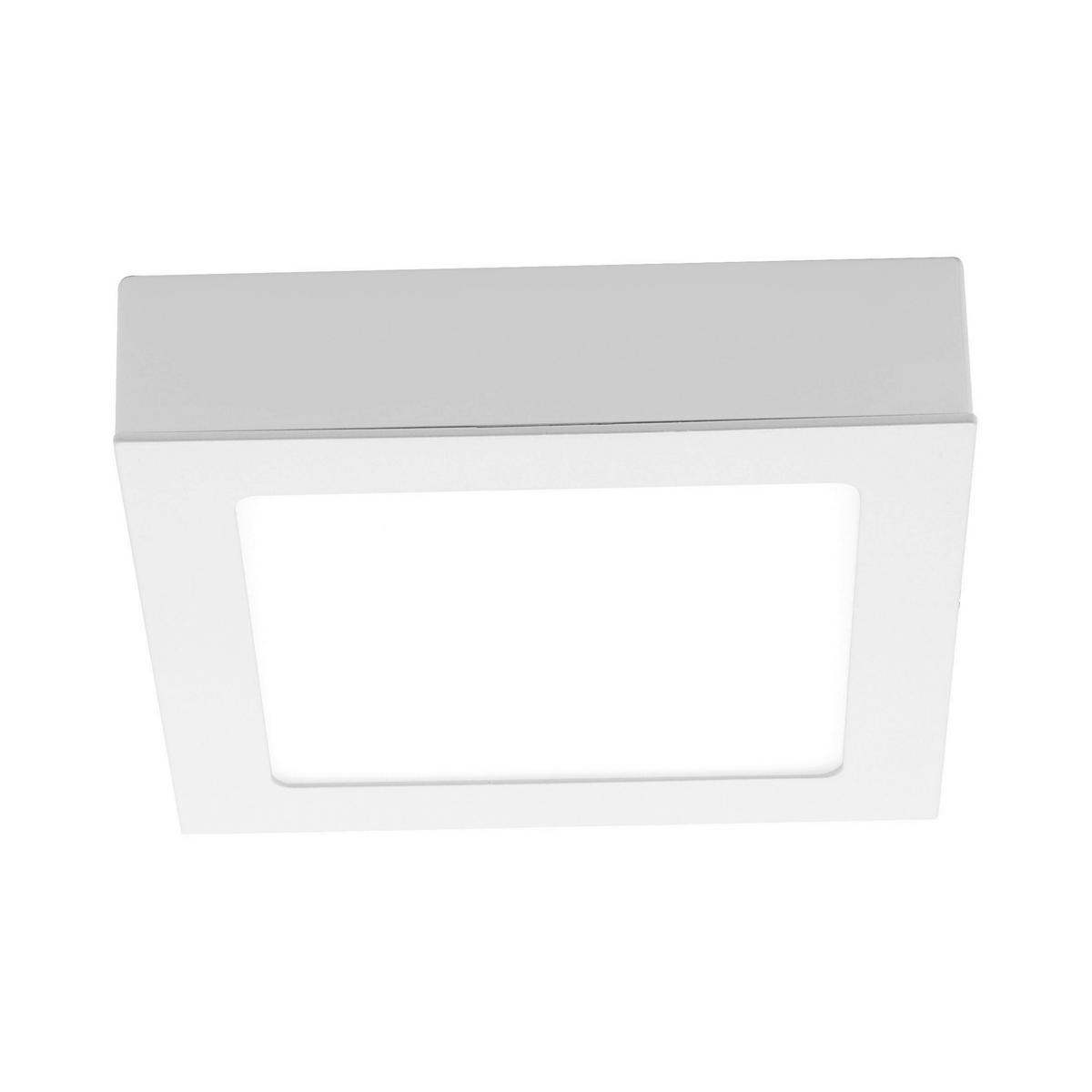 LED PLAFONJERA - bela, Osnovno, metal/plastika (17/17/4,5cm)