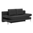 SCHLAFSOFA in Echtleder  - Chromfarben, Design, Leder/Metall (200/85/90cm) - Novel