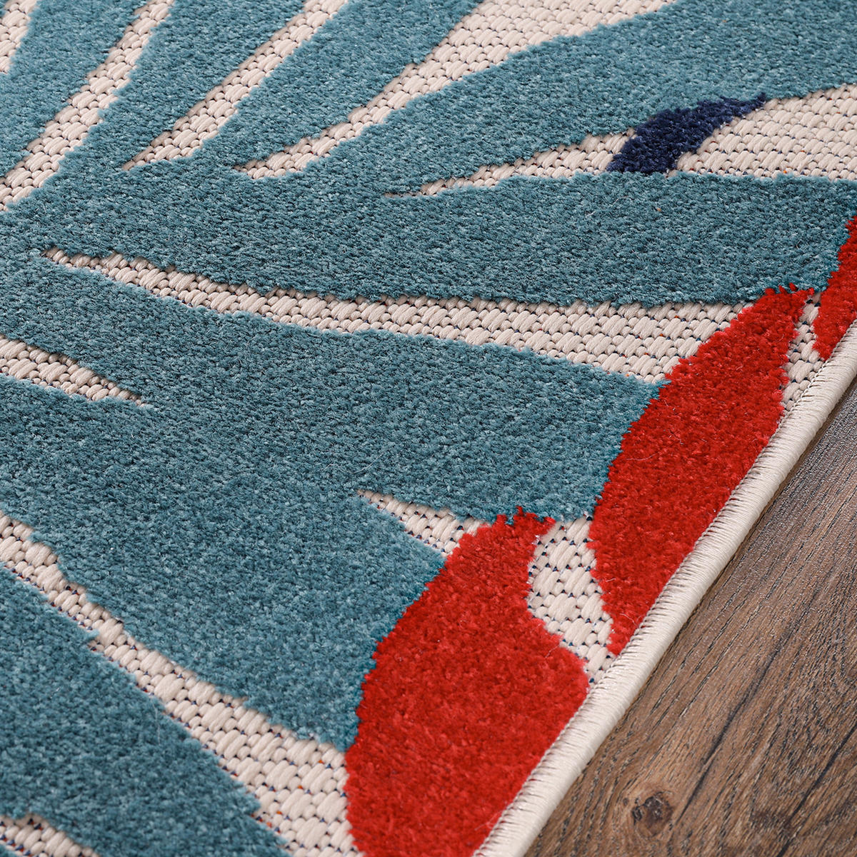 STAZA 80/200 cm   plava, zelena  Floral  - zelena/plava, Lifestyle, tekstil/plastika (80/200cm)