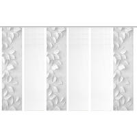 FLÄCHENVORHANG  6 Stück  blickdicht  60/260 cm   - Grau Hochglanz/Weiß, Natur, Textil (60/260cm)