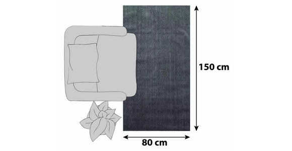 HOCHFLORTEPPICH 80/150 cm ATA 7000  - Hellbraun, Design, Textil (80/150cm) - Novel