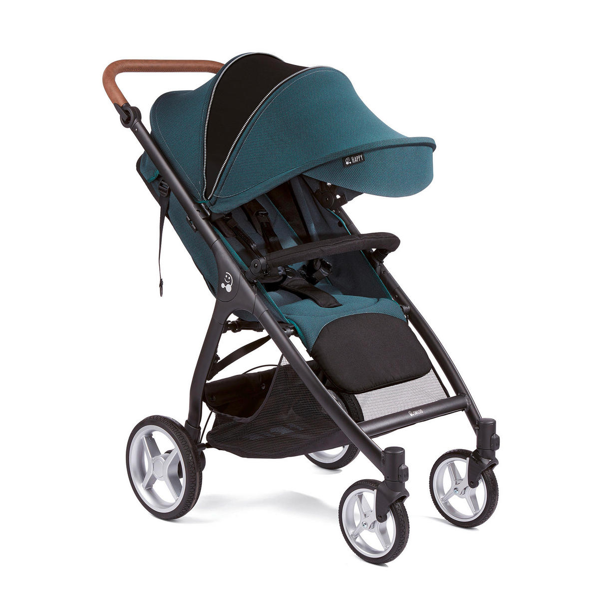 BUGGY Smiloo Happy+  - Blau/Schwarz, Basics, Textil/Metall (60/106/100cm) - Gesslein