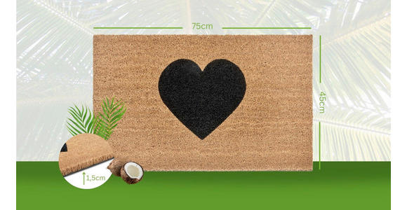 KOKOSMATTE 45/75 cm Mix Mats  - Hellbraun/Schwarz, Basics, Naturmaterialien/Kunststoff (45/75cm) - Esposa
