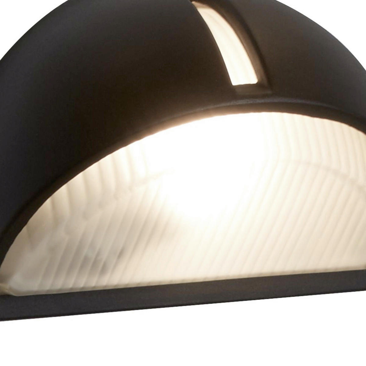 AUSSENWANDLEUCHTE Kentucky 22/13/15 cm  - Schwarz, Design, Glas/Kunststoff (22/13/15cm)