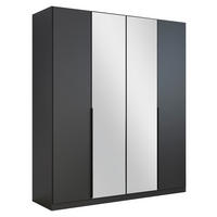 DREHTÜRENSCHRANK 181/210/54 cm,  in Grau, 4-türig  - Grau, MODERN, Holzwerkstoff/Metall (181/210/54cm) - Rauch Möbel