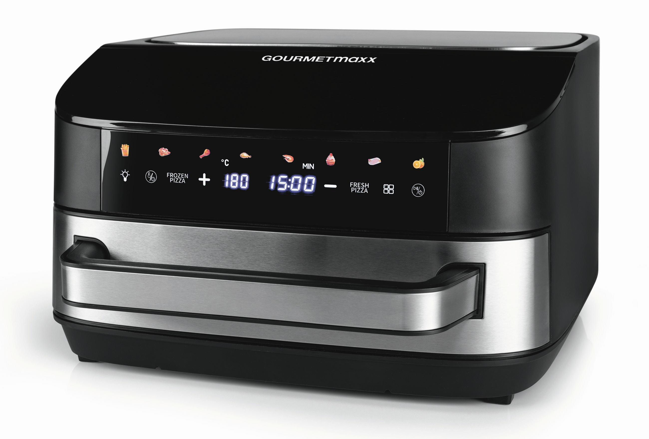 HEIßLUFTFRITTEUSE GOURMETmaxx 7 L  - Silberfarben/Schwarz, Basics, Kunststoff/Metall (32,5/41/24cm) - GOURMETMAXX