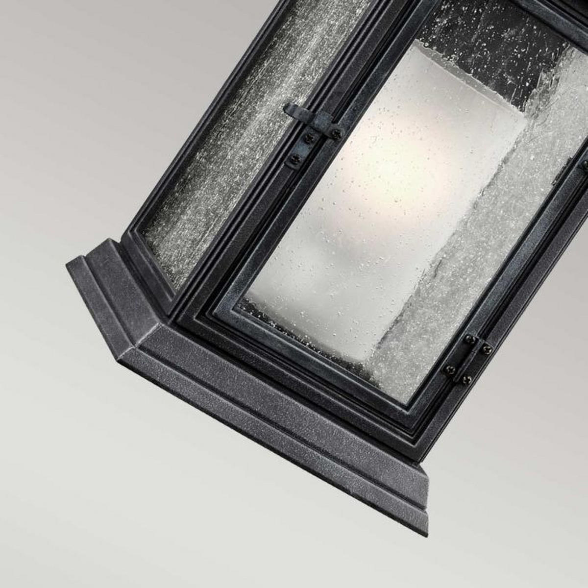 VÄGGLAMPA UTOMHUS - zinkfärgad, Klassisk, glas/plast (21.6/24,5/64cm) - Elstead Lighting