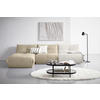 ECKSOFA Creme, Weiß Cord, Lederlook  - Creme/Weiß, Trend, Textil (185/315cm) - Livetastic