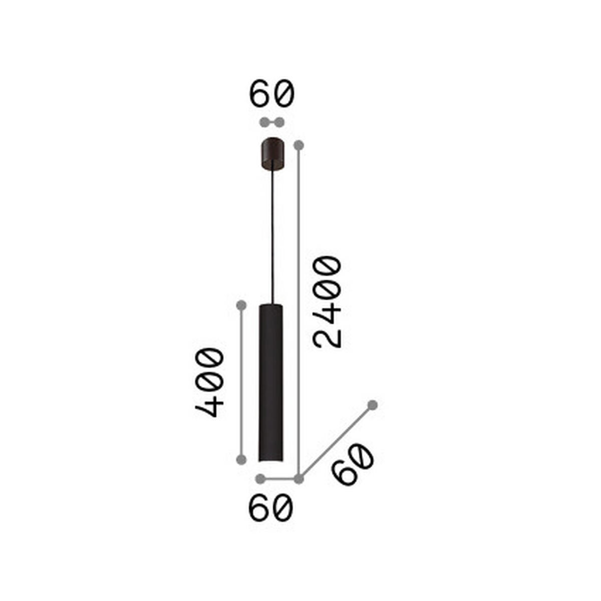 VISEČA SVETILKA        6/56-137 cm       - črna, Konvencionalno, kovina (6/56-137cm)