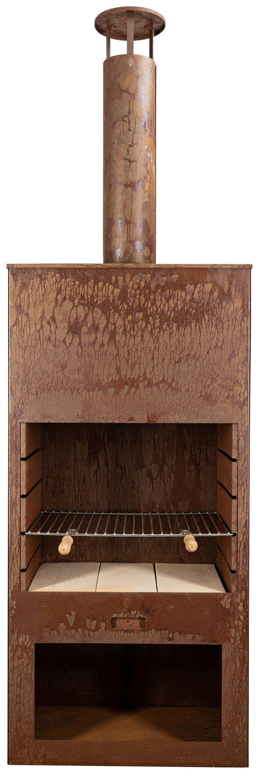 HOLZKOHLEGRILL - Rostfarben, Design, Metall (41/223/70cm) - Nouvel