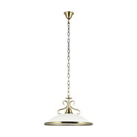 FÜGGŐLÁMPA  - aranyszínű/fehér, Basics, üveg/fém (40cm)