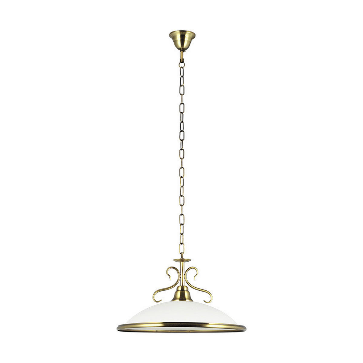 FÜGGŐLÁMPA  - aranyszínű/fehér, Basics, üveg/fém (40cm)