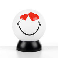 KINDERTISCHLEUCHTE 2001 SMILEY 15/15/20 cm  - Weiß Hochglanz/Schwarz, Basics, Kunststoff (15/15/20cm)