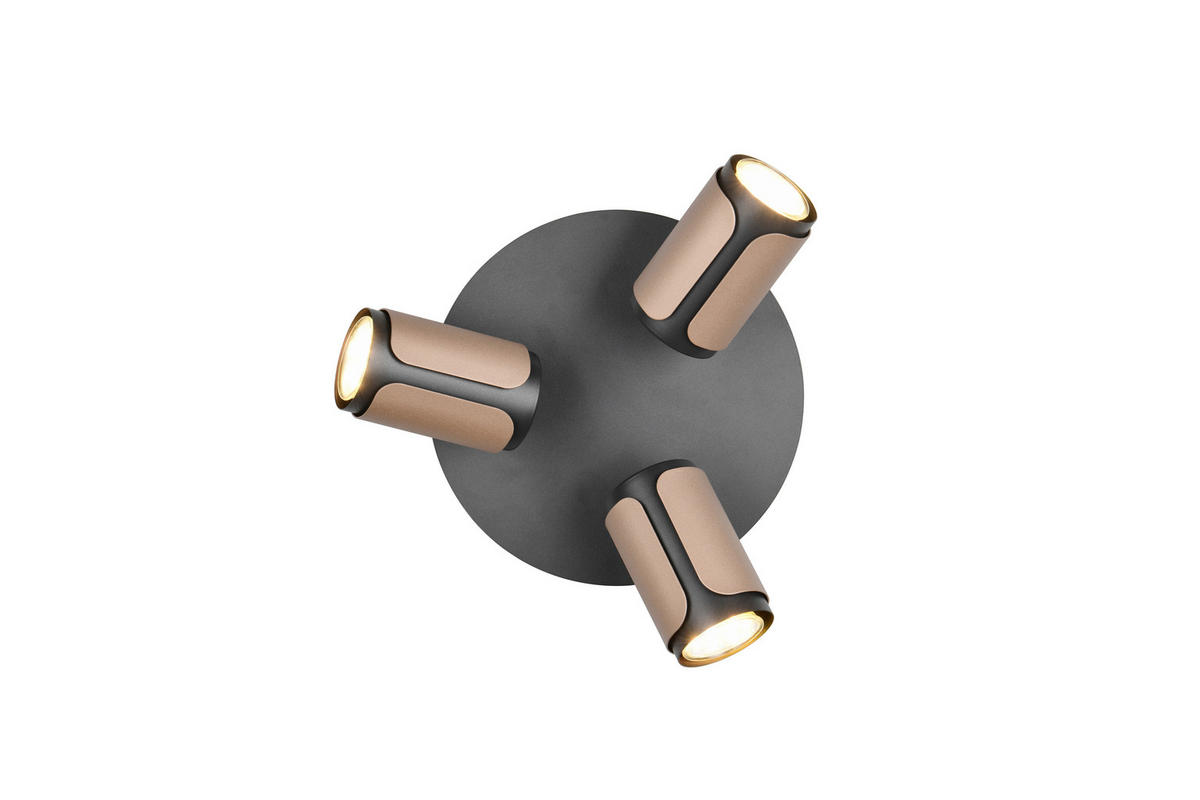 PROIECTOR - maro/negru, Konventionell, metal (30/16cm) - Trio Leuchten