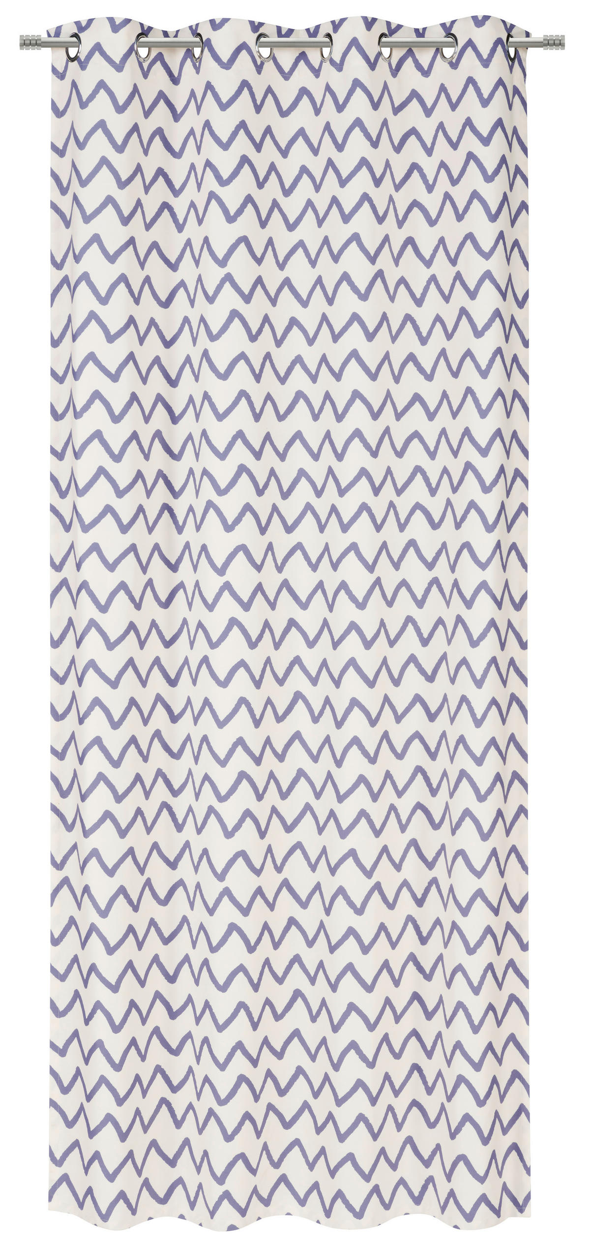 Draperie Confecționată opac  - albastru/alb, Basics, textil (135/245cm) - Esposa