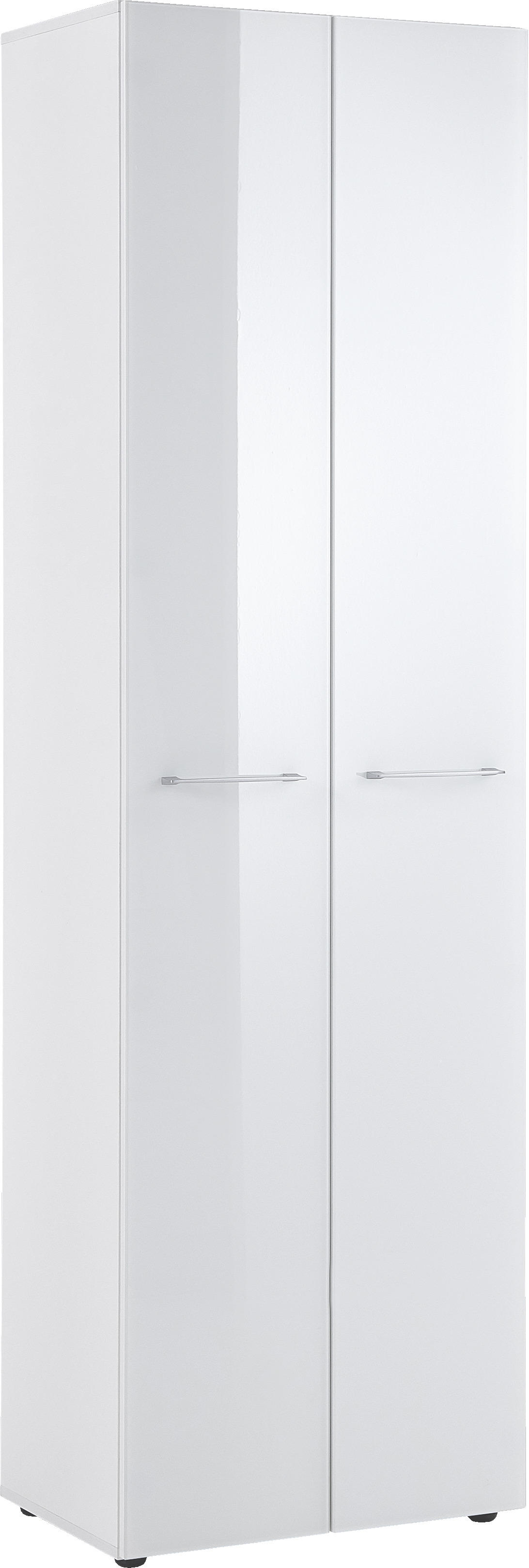 Garderobenschrank ansehen hier in Weiß mit Glas