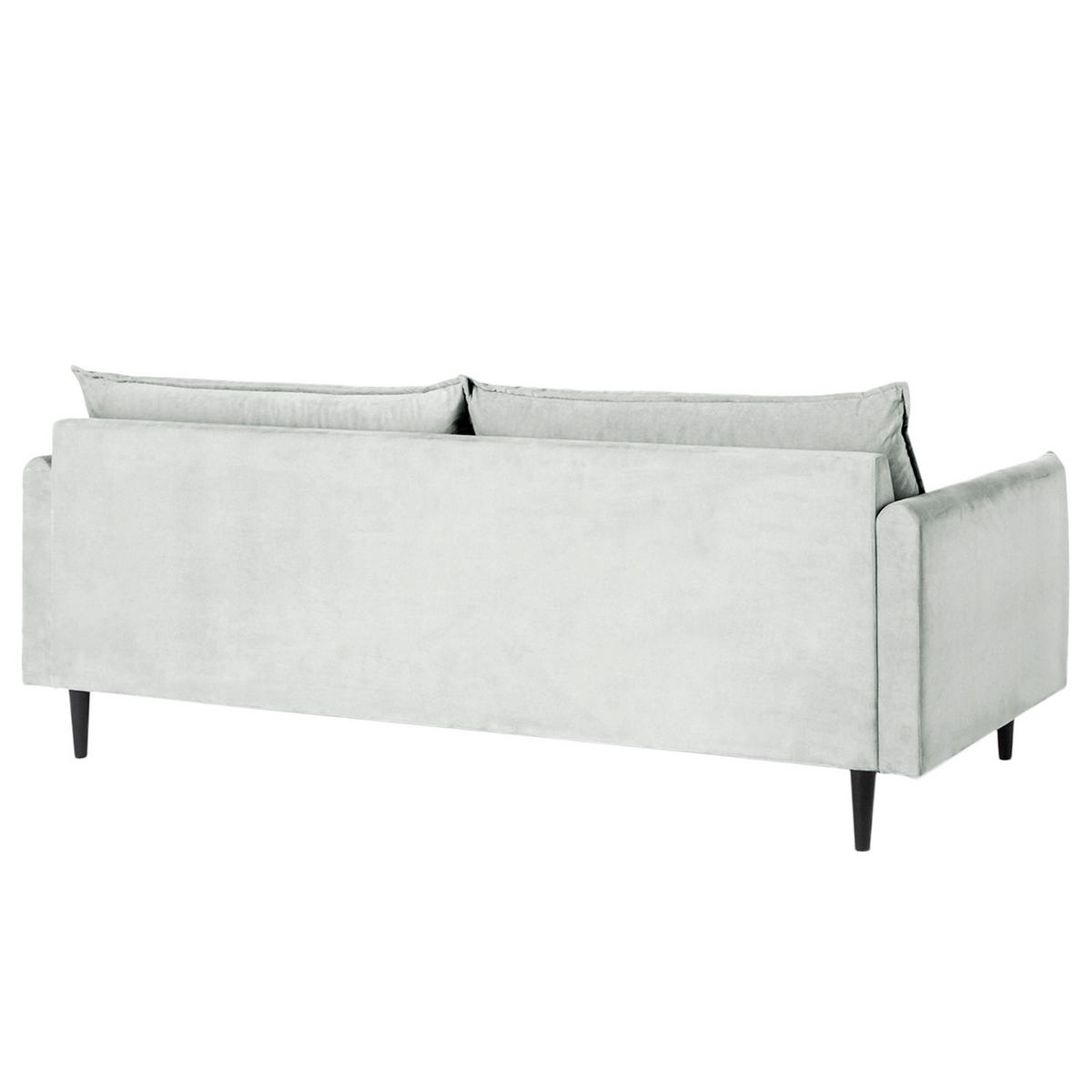 3-SITZER-SOFA JULI in Samt Dunkelblau  - Schwarz/Dunkelblau, Design, Holz/Textil (203/86/100cm) - P & B