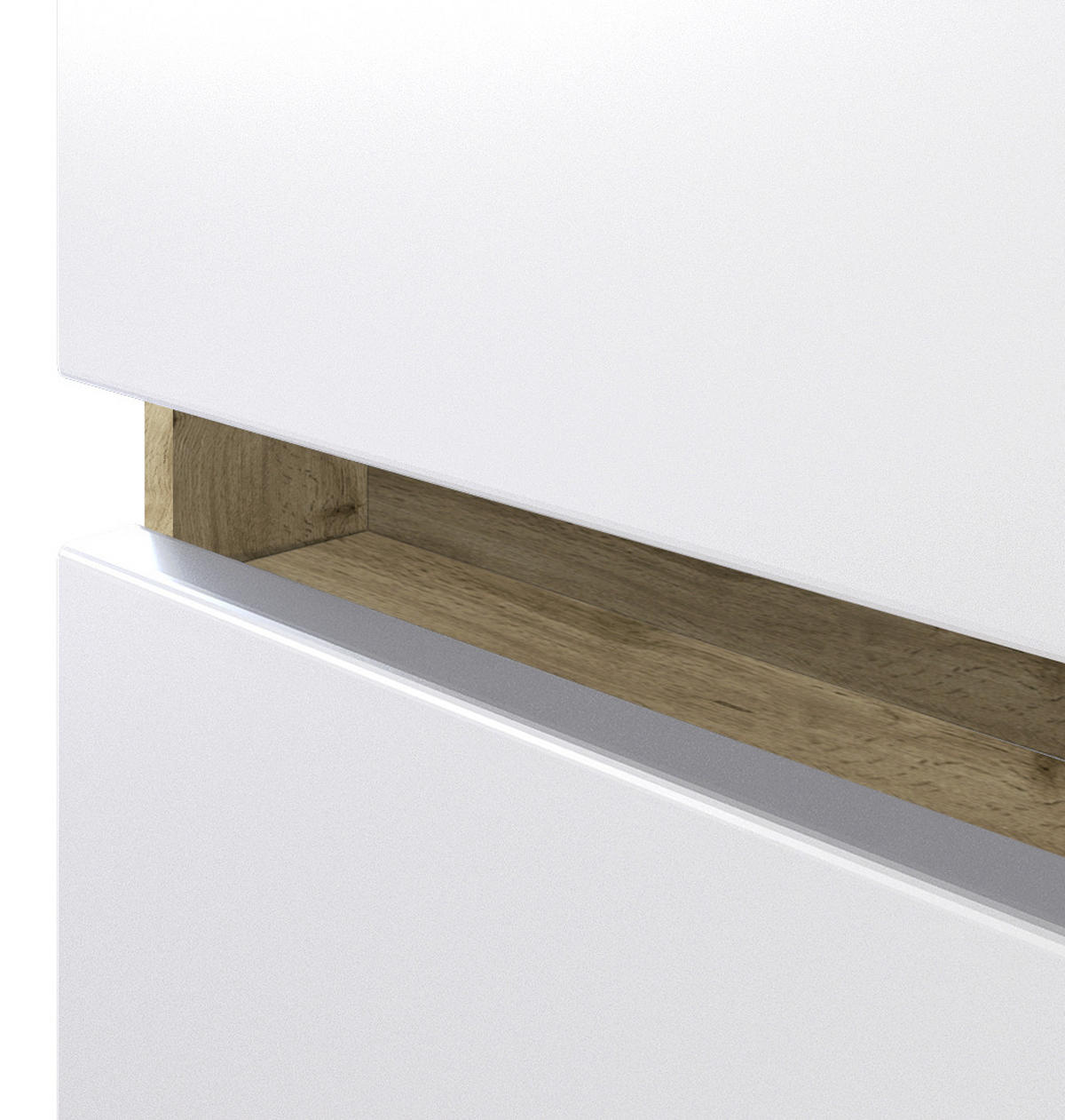 HOCHSCHRANK 40/180/35 cm  - Eichefarben/Silberfarben, KONVENTIONELL, Holzwerkstoff/Kunststoff (40/180/35cm) - Held