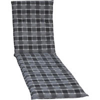 LIEGENAUFLAGE Karo  - Grau, Basics, Textil (193/60/6cm) - Gardenson