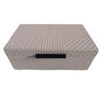 DEKOBOX    34/20/12,5 cm  - Creme, Design, Leder/Holzwerkstoff (34/20/12,5cm) - Ambia Home