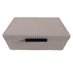DEKOBOX    34/20/12,5 cm  - Creme, Design, Leder/Holzwerkstoff (34/20/12,5cm) - Ambia Home