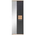 GARDEROBENSCHRANK in 65/195/38 cm - Chromfarben/Schwarz, Basics, Holzwerkstoff/Metall (65/195/38cm) - Xora