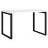 SCHREIBTISCH 120/80/75 cm  in Schwarz, Weiß  - Schwarz/Weiß, MODERN, Holzwerkstoff/Metall (120/80/75cm) - Novel