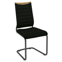 SCHWINGSTUHL  in Flachgewebe, Netz  - Eichefarben/Anthrazit, Design, Holz/Textil (47/99/59cm) - Venjakob