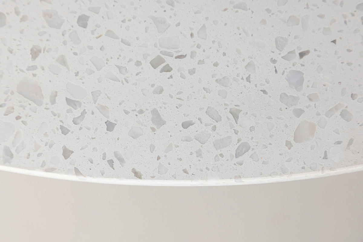 ESSTISCH in Metall, Stein 106/106/75 cm  - Schwarz/Weiß, Design, Stein/Metall (106/106/75cm) - Livetastic