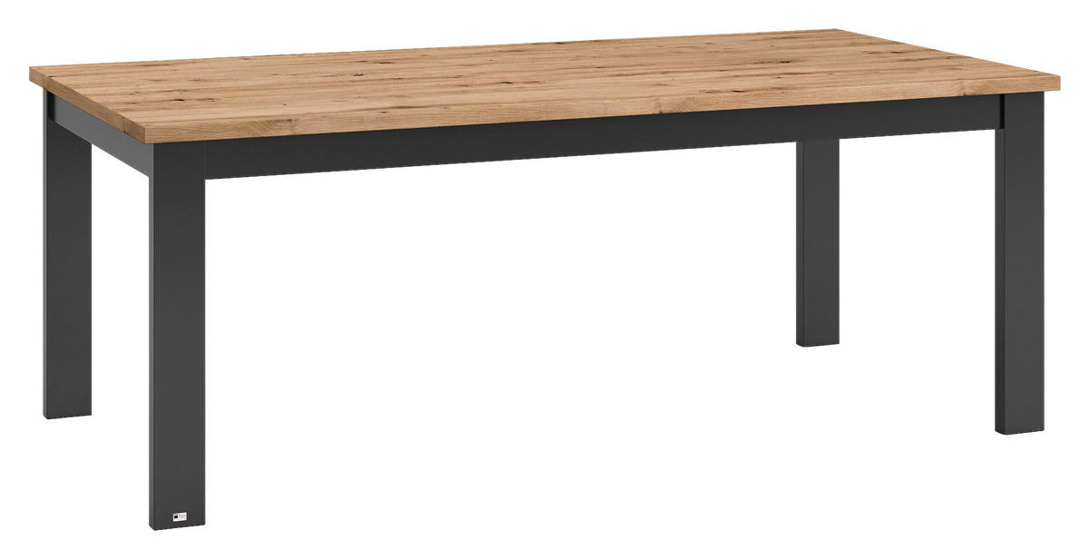 ESSTISCH rechteckig Graphitfarben, Eiche Artisan  - Graphitfarben/Eiche Artisan, Design, Holzwerkstoff (200/100/76cm) - SetOne by Musterring