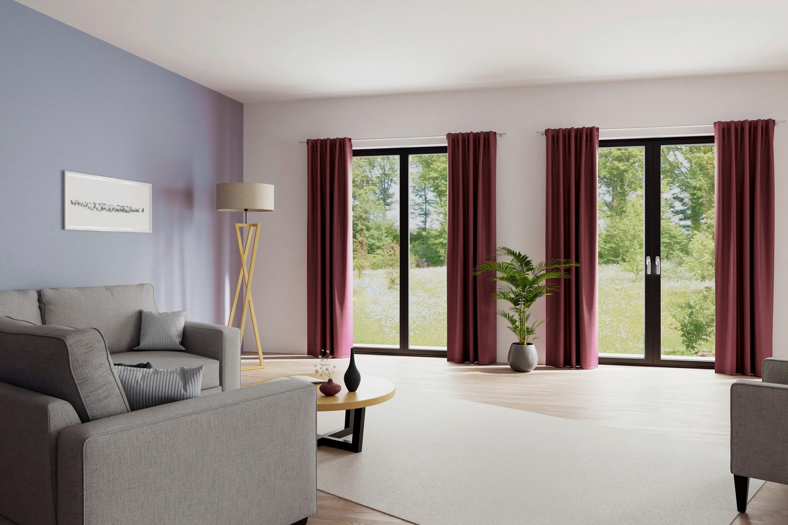 FERTIGVORHANG black-out (lichtundurchlässig)  - Rostfarben, Basics, Textil (140/245cm)