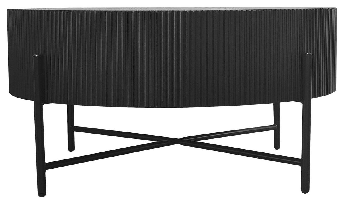 COUCHTISCH in Metall, Holzwerkstoff 80/80/40 cm  - Schwarz, Design, Holzwerkstoff/Metall (80/80/40cm) - Carryhome