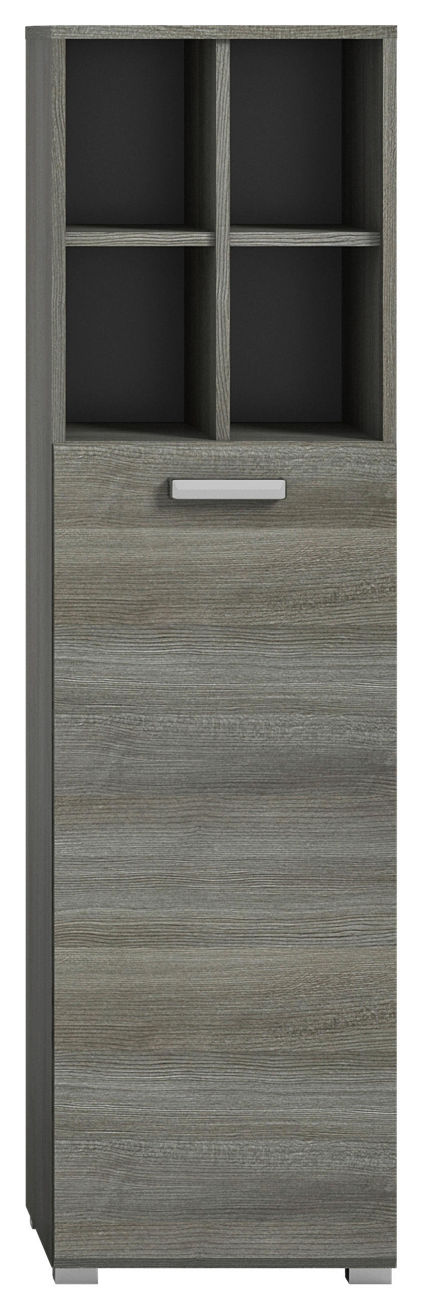 MIDISCHRANK 40/146/33 cm  - Silberfarben/Grau, MODERN, Holzwerkstoff/Kunststoff (40/146/33cm) - MID.YOU