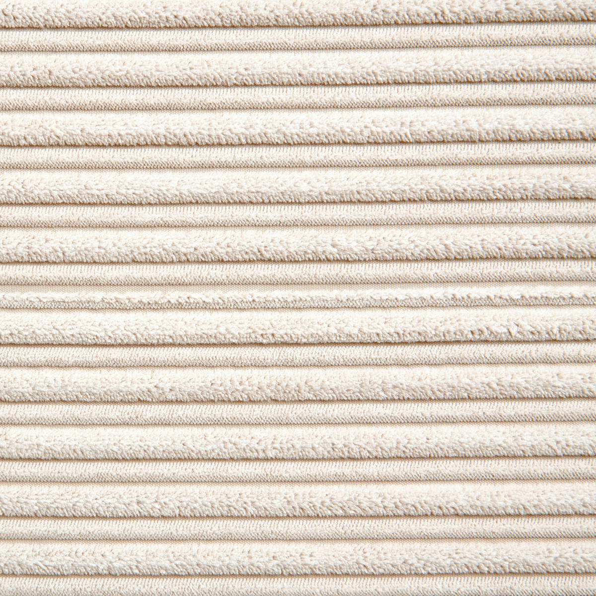 ECKSOFA Creme Cord  - Creme/Schwarz, KONVENTIONELL, Textil/Metall (276/173cm) - Carryhome