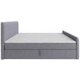BOXBETT 180/200 cm  in Silberfarben  - Silberfarben/Schwarz, Basics, Kunststoff/Textil (180/200cm) - Carryhome