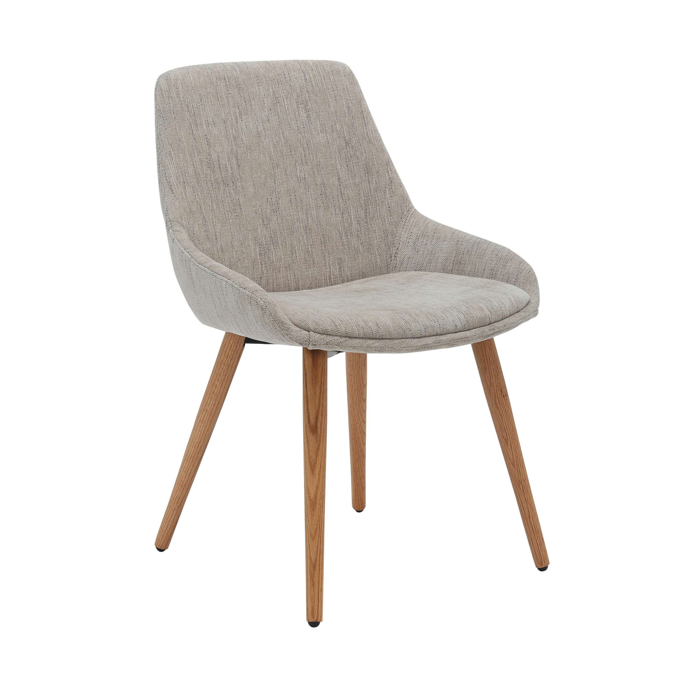 STUHL in Holz, Textil Naturfarben, Beige  - Beige/Naturfarben, MODERN, Holz/Textil (52/81/56,5cm) - home24