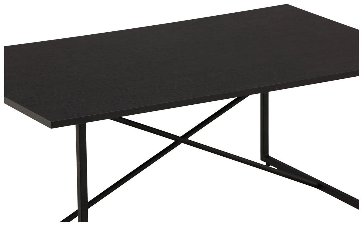 COUCHTISCH 110/70/45 cm rechteckig Schwarz  - Schwarz, Design, Holz/Metall (110/70/45cm) - Livetastic