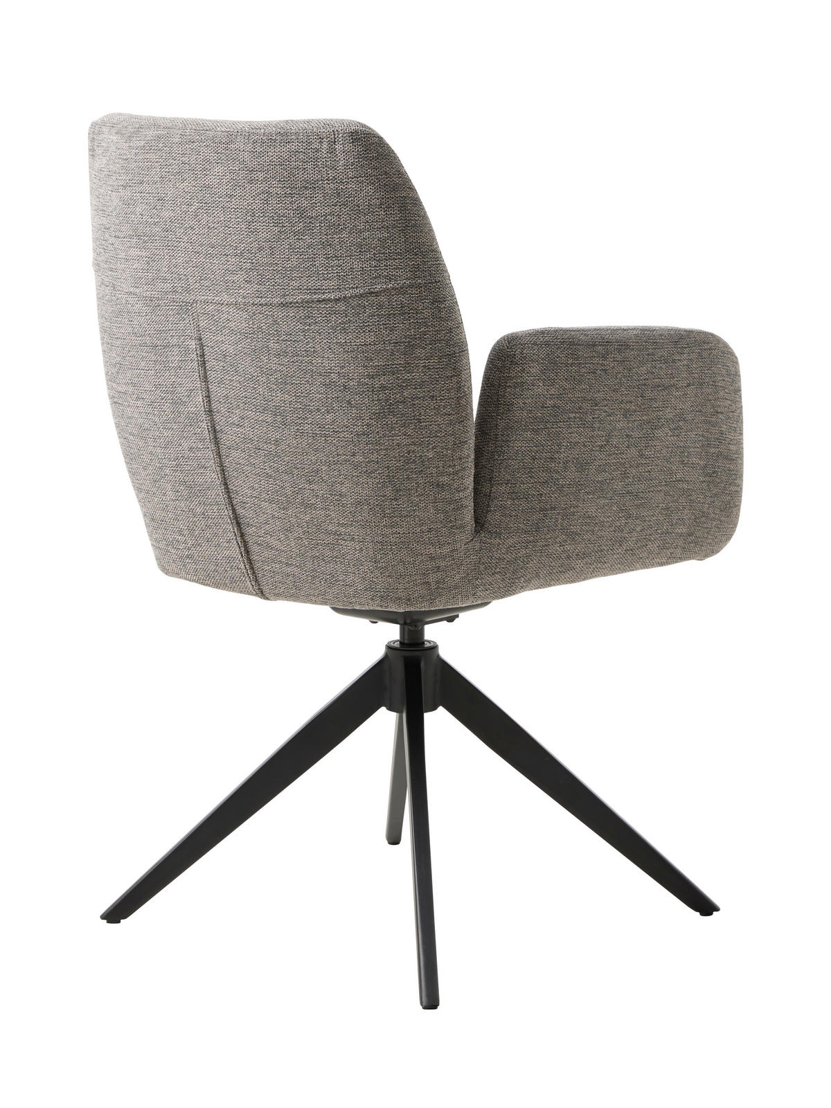 STOL MED ARMSTÖD  - svart/grå, Modern, metall/textil (57,5/88/62cm) - Livetastic