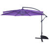 Umbrelă Cu Picior Lateral  300/300 cm  - lila/antracit, Modern, metal/textil (300/300cm) - Xora