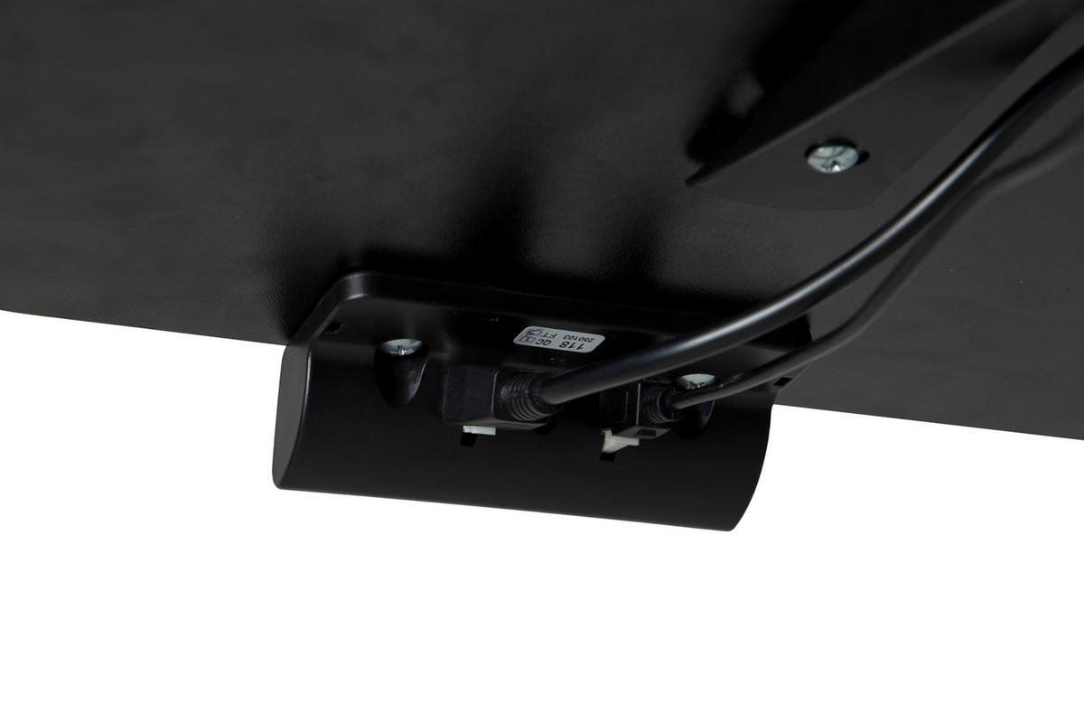 SCHREIBTISCH 160/80/72/118 cm Schwarz höhenverstellbar elektrisch höhenverstellbar  - Schwarz, Modern, Holzwerkstoff/Metall (160/80/72/118cm) - Livetastic