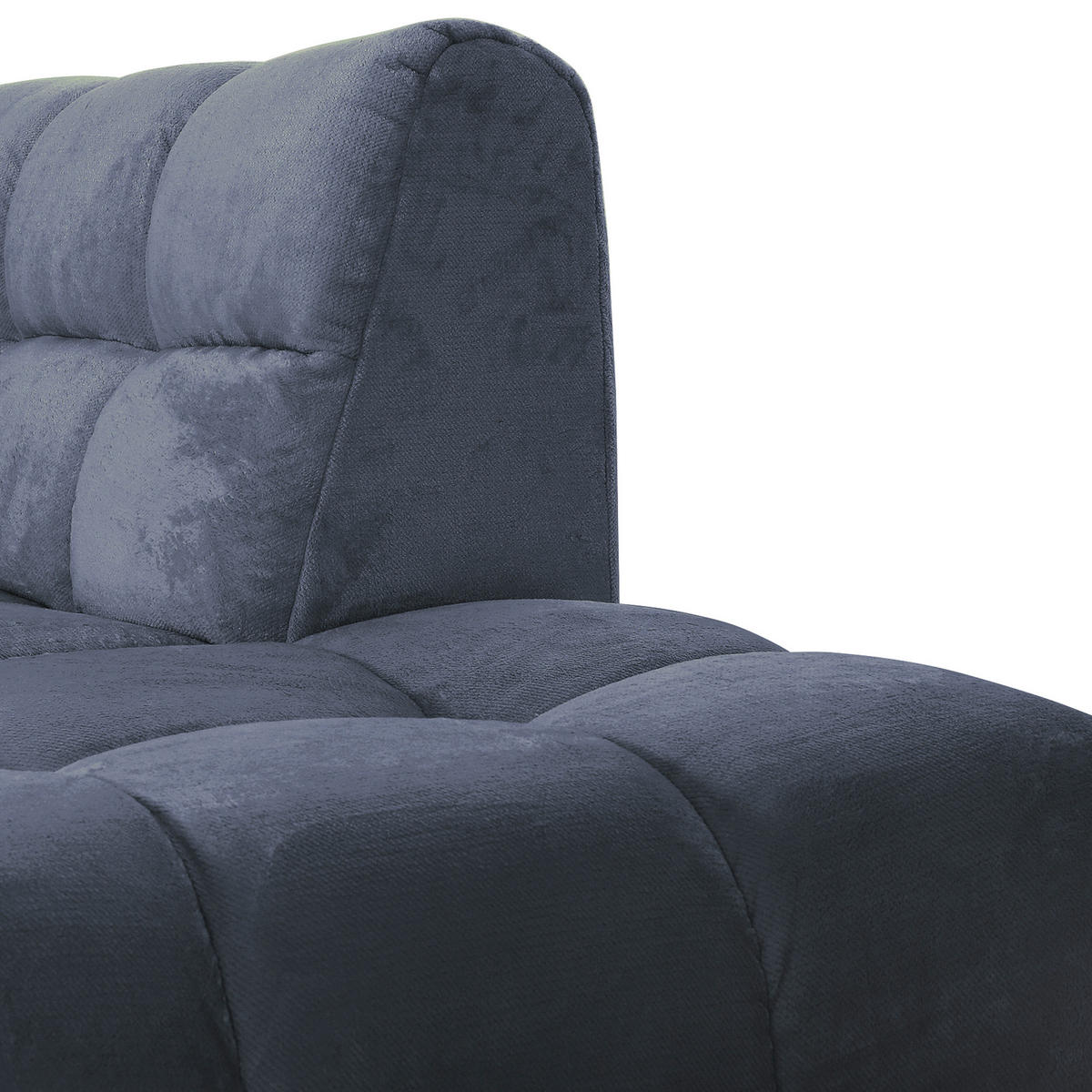 HÖRNSOFFA i plysch petrol  - petrol/svart, Klassisk, textil/plast (155/282cm) - MID.YOU