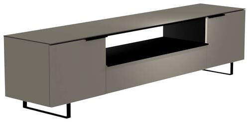 LOWBOARD Grau, Schwarz  210/51/45 cm  - Schwarz/Grau, Design, Glas/Holzwerkstoff (210/51/45cm) - Moderano