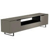 LOWBOARD Grau, Schwarz  210/51/45 cm  - Schwarz/Grau, Design, Glas/Holzwerkstoff (210/51/45cm) - Moderano