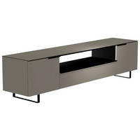 LOWBOARD Grau, Schwarz  210/51/45 cm  - Schwarz/Grau, Design, Glas/Holzwerkstoff (210/51/45cm) - Moderano