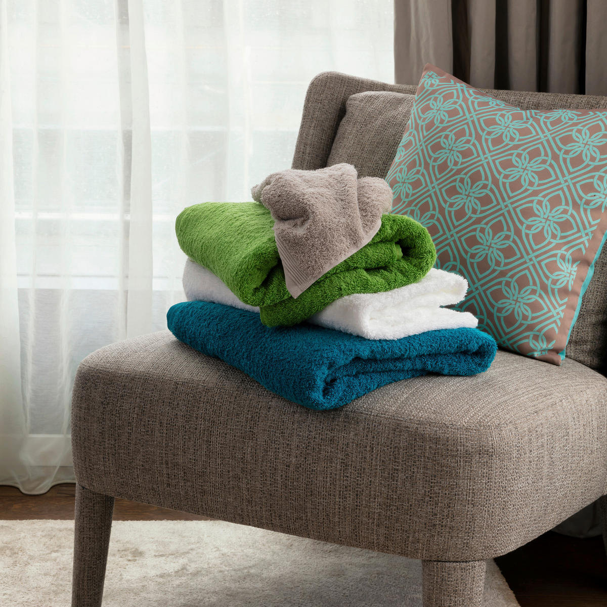 BADETUCH Superwuschel Türkis 100/160 cm  - Türkis, Basics, Textil (100/160cm) - Moeve