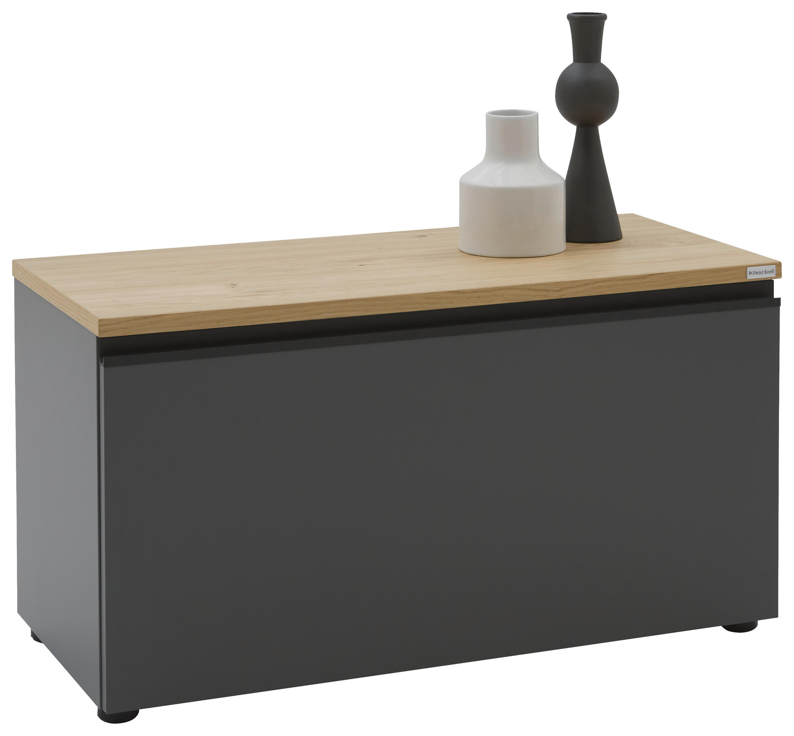 LOWBOARD  in 90/46/41 cm  - Eichefarben/Anthrazit, Design, Holzwerkstoff/Kunststoff (90/46/41cm) - Dieter Knoll