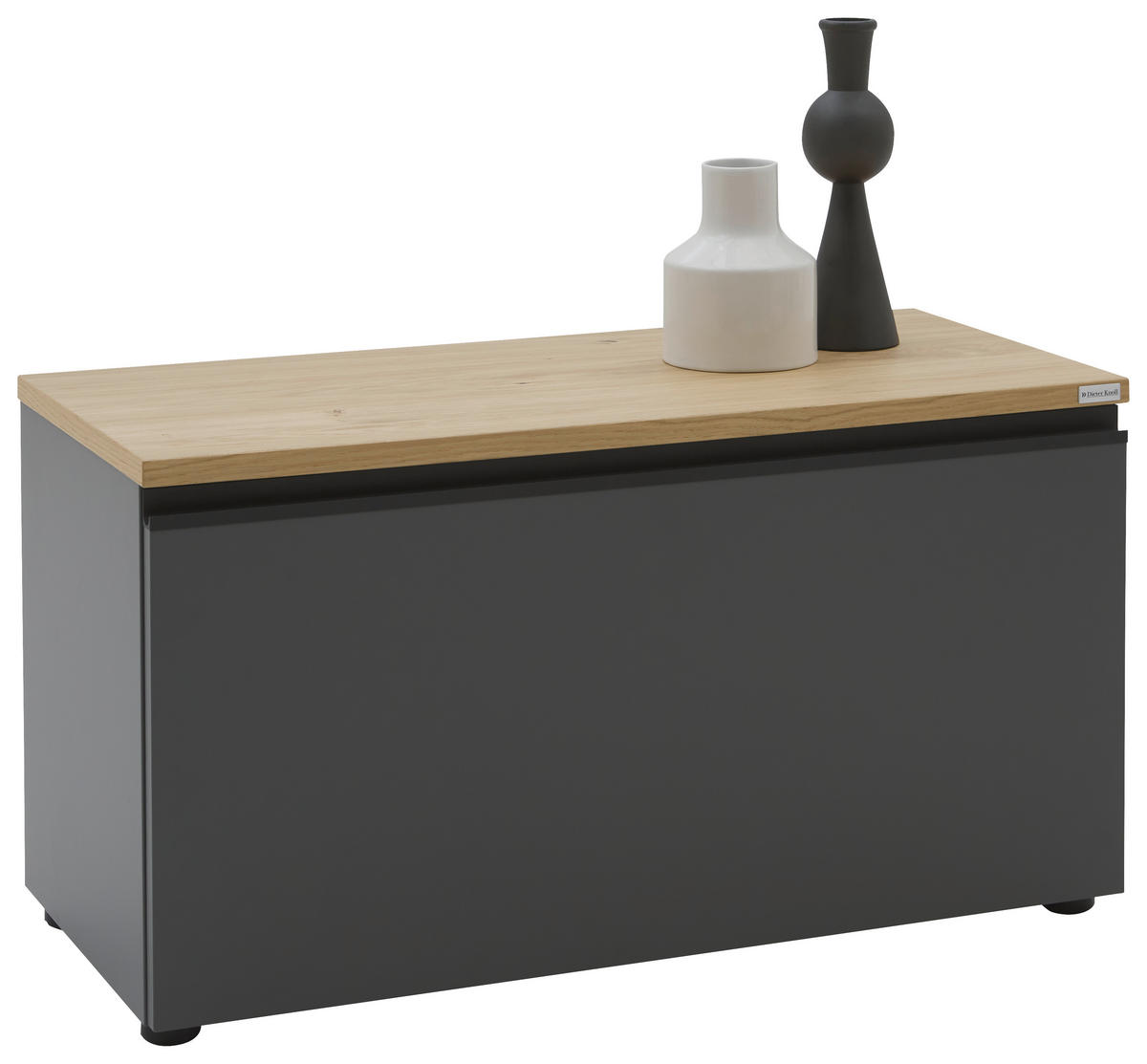 LOWBOARD  in 90/46/41 cm  - Eichefarben/Anthrazit, Design, Holzwerkstoff/Kunststoff (90/46/41cm) - Dieter Knoll