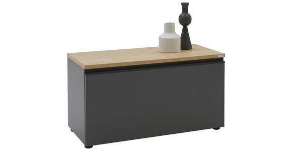 LOWBOARD  90/46/41 cm  erweiterbar, Typenauswahl, Beimöbel erhältlich, umfangreiches Zubehör erhältlich, stehend, hängend  - Eichefarben/Anthrazit, Design, Holzwerkstoff/Kunststoff (90/46/41cm) - Dieter Knoll