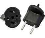 ADAPTERSTECKER - Schwarz, Basics, Kunststoff (4.4/4.4/6.4cm) - Eglo